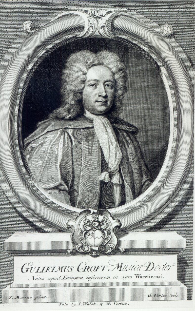 William Croft, gravert av George Vertue av Thomas Murray