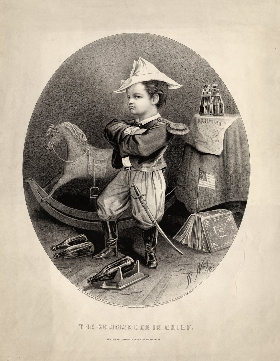 Sjefssjef, pub. av Currier und Ives, 1863 av Thomas Nast