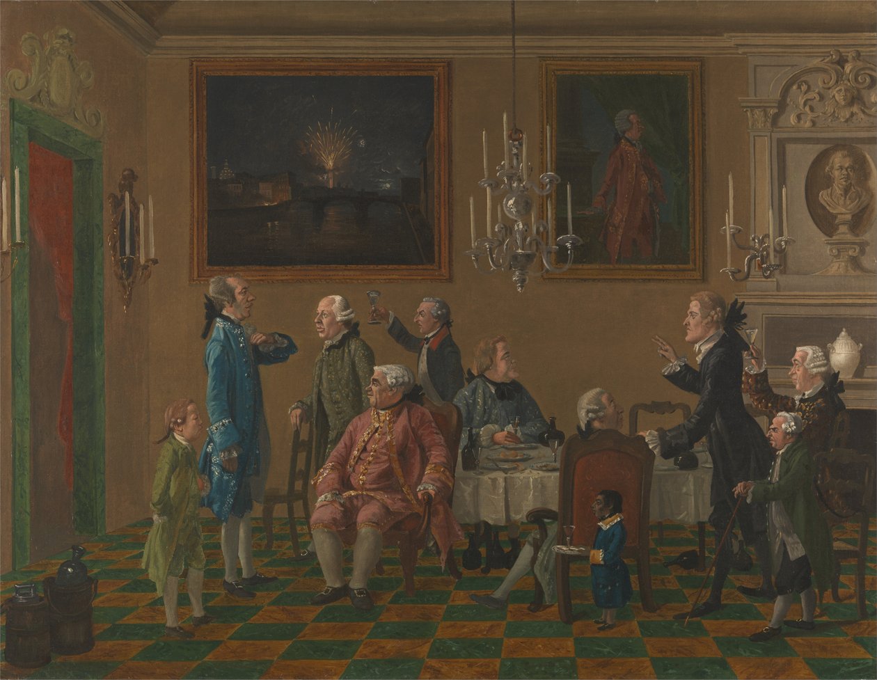Britiske herrer på Sir Horace Manns Home i Firenze av Thomas Patch