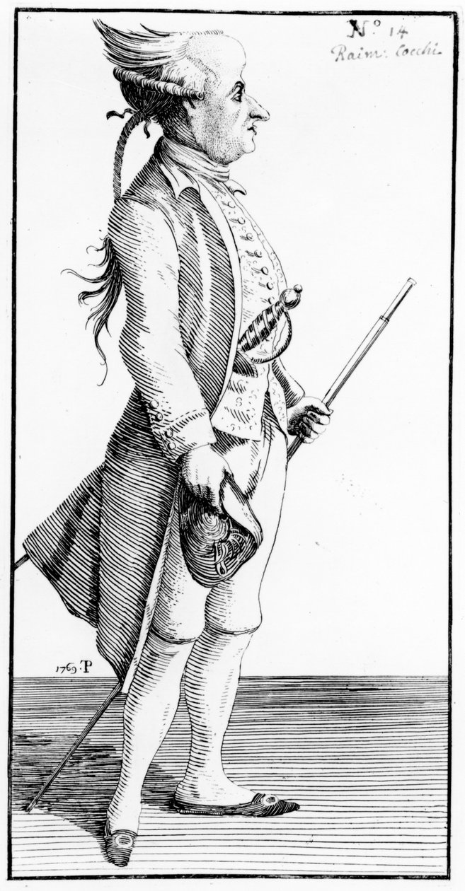 Karikatur av Raimondo Cocchi av Thomas Patch