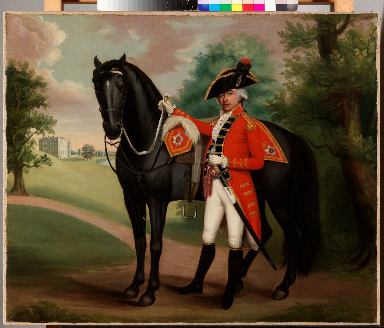 Portrett av en herre i militæruniform av Thomas Peat