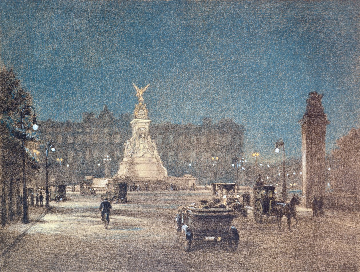 Utsikt over Buckingham Palace utgitt av W.M. Power, 1912 av Thomas Robert Way