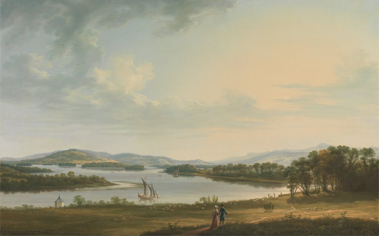 Knock Ninney og Lough Erne fra Bellisle, County Fermanagh, Irland av Thomas Roberts