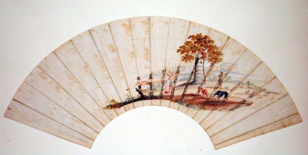 Vifte som viser treet kjent som Jacobs Ladder i Charlton Park, øst for Cheltenham, ca. 1745 (se også 151248) av Thomas Robins