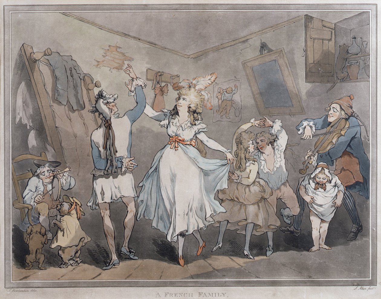 En fransk familie, gravert av Samuel Alken (1756-1823), 1785 (par 84561) av Thomas Rowlandson