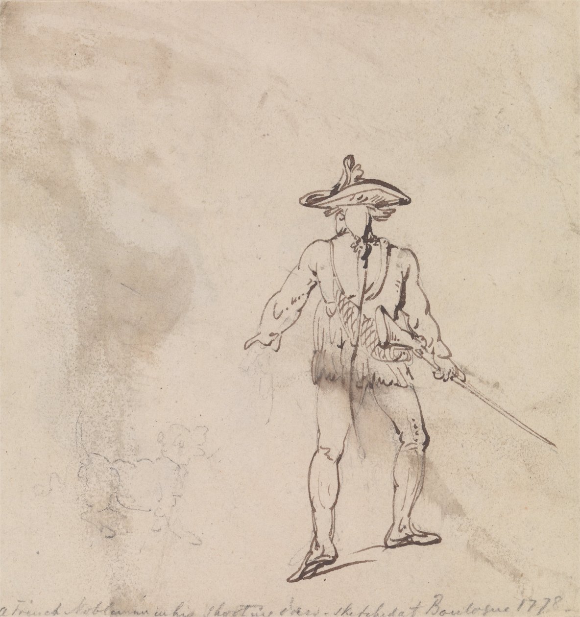 En fransk adelsmann som skyter av Thomas Rowlandson