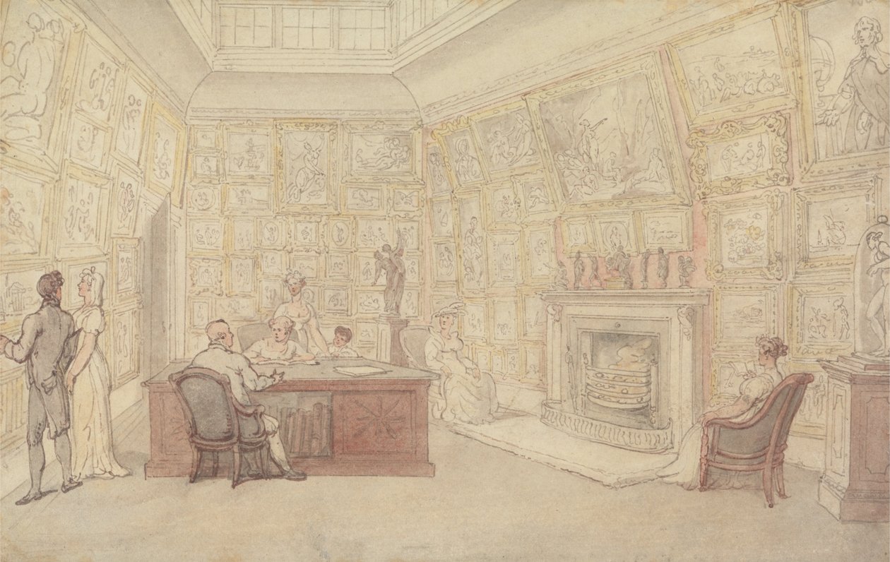 Et Gentlemans Art Gallery av Thomas Rowlandson