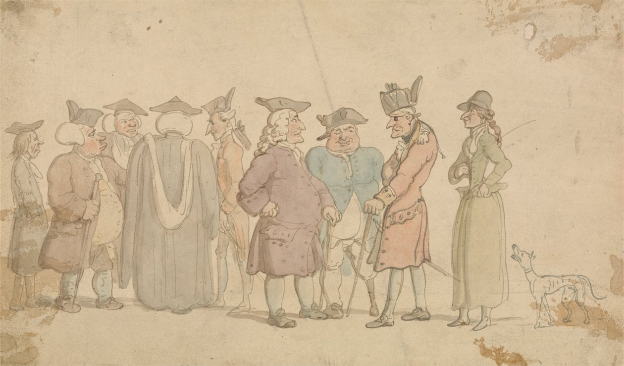 En gruppe med figurer av Thomas Rowlandson