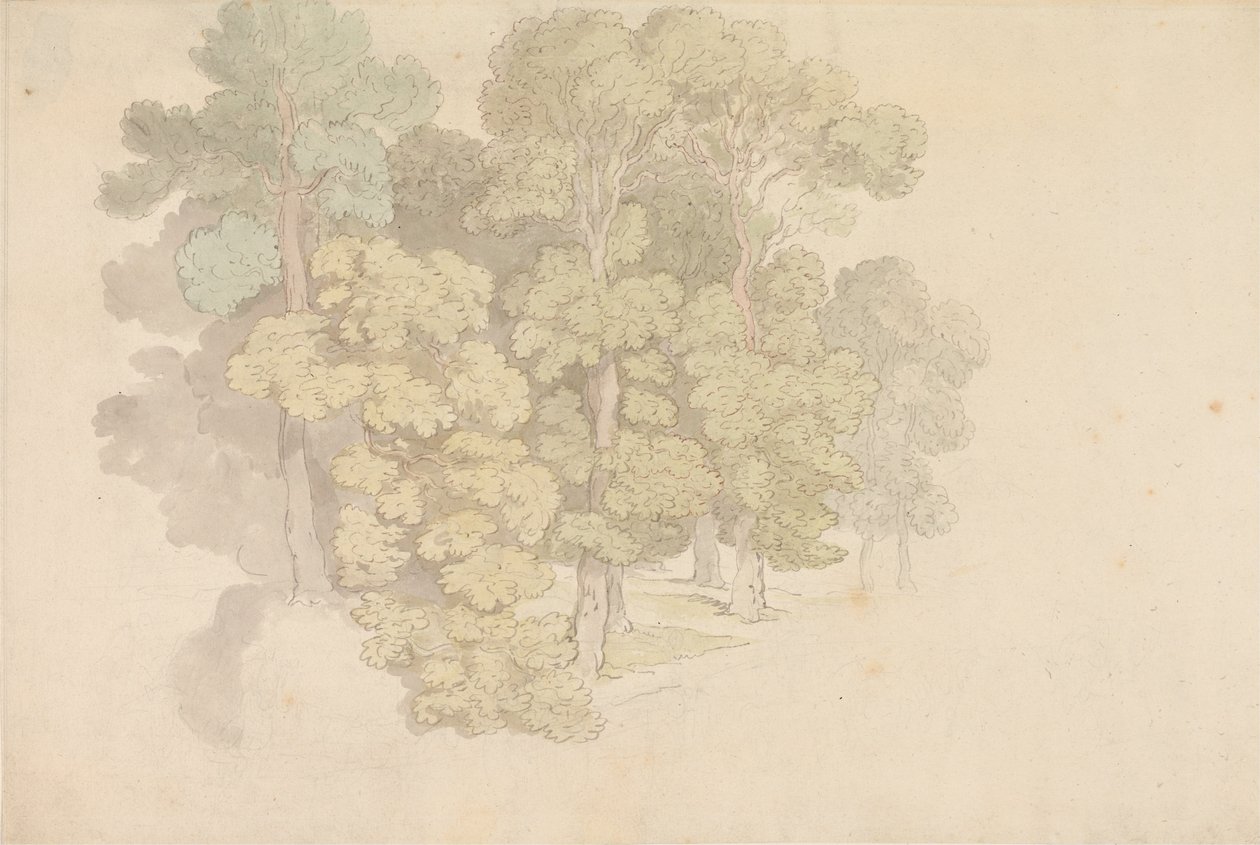En gruppe med trær av Thomas Rowlandson
