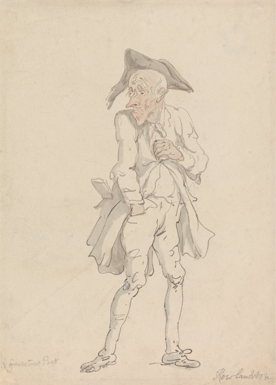 En Grub Street Poet av Thomas Rowlandson