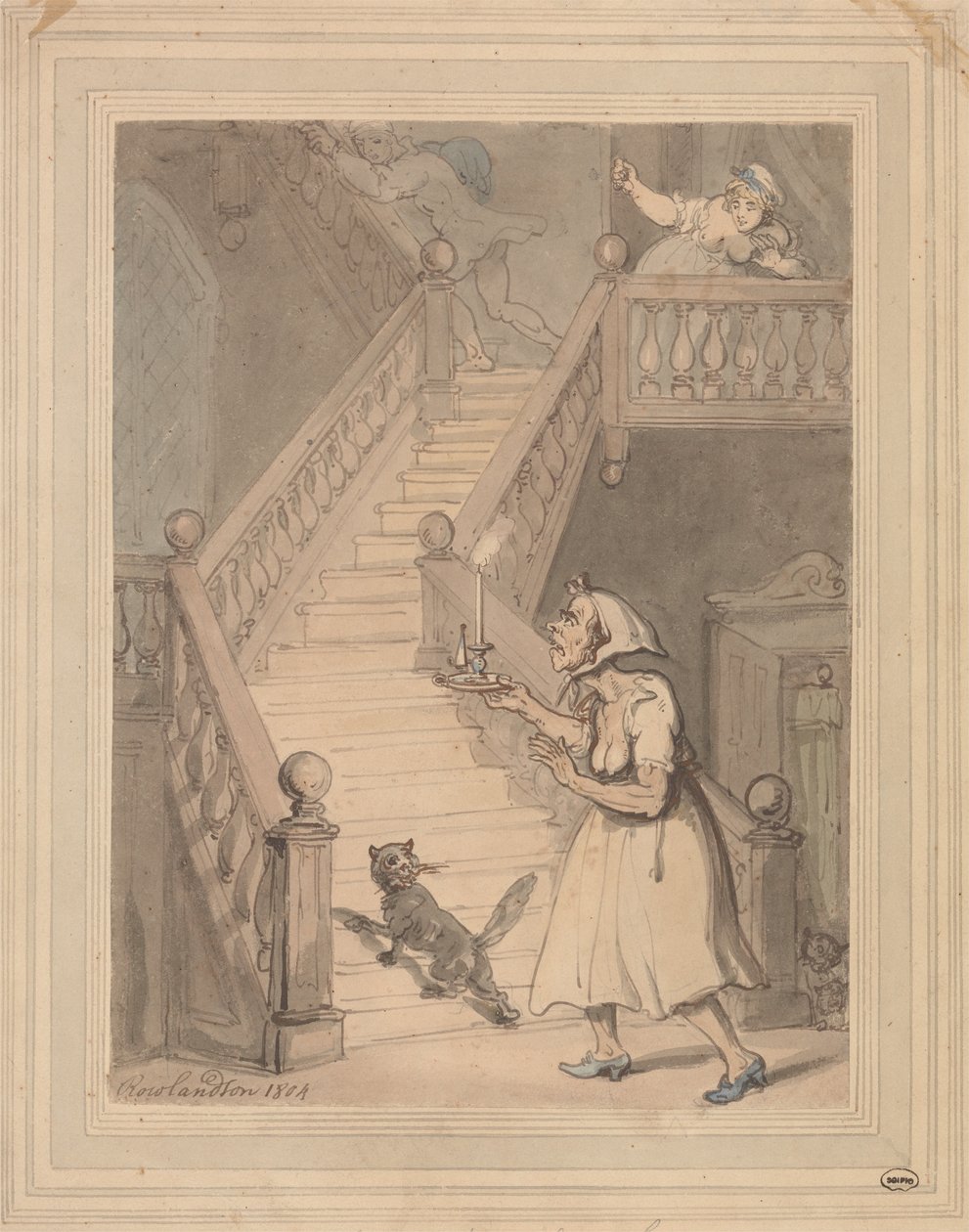 En jomfru tante som lukter ild av Thomas Rowlandson