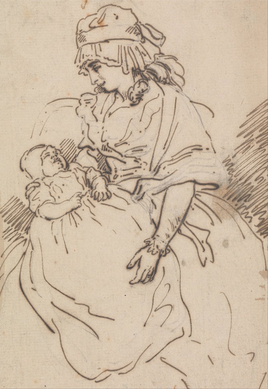 En mor og et barn av Thomas Rowlandson