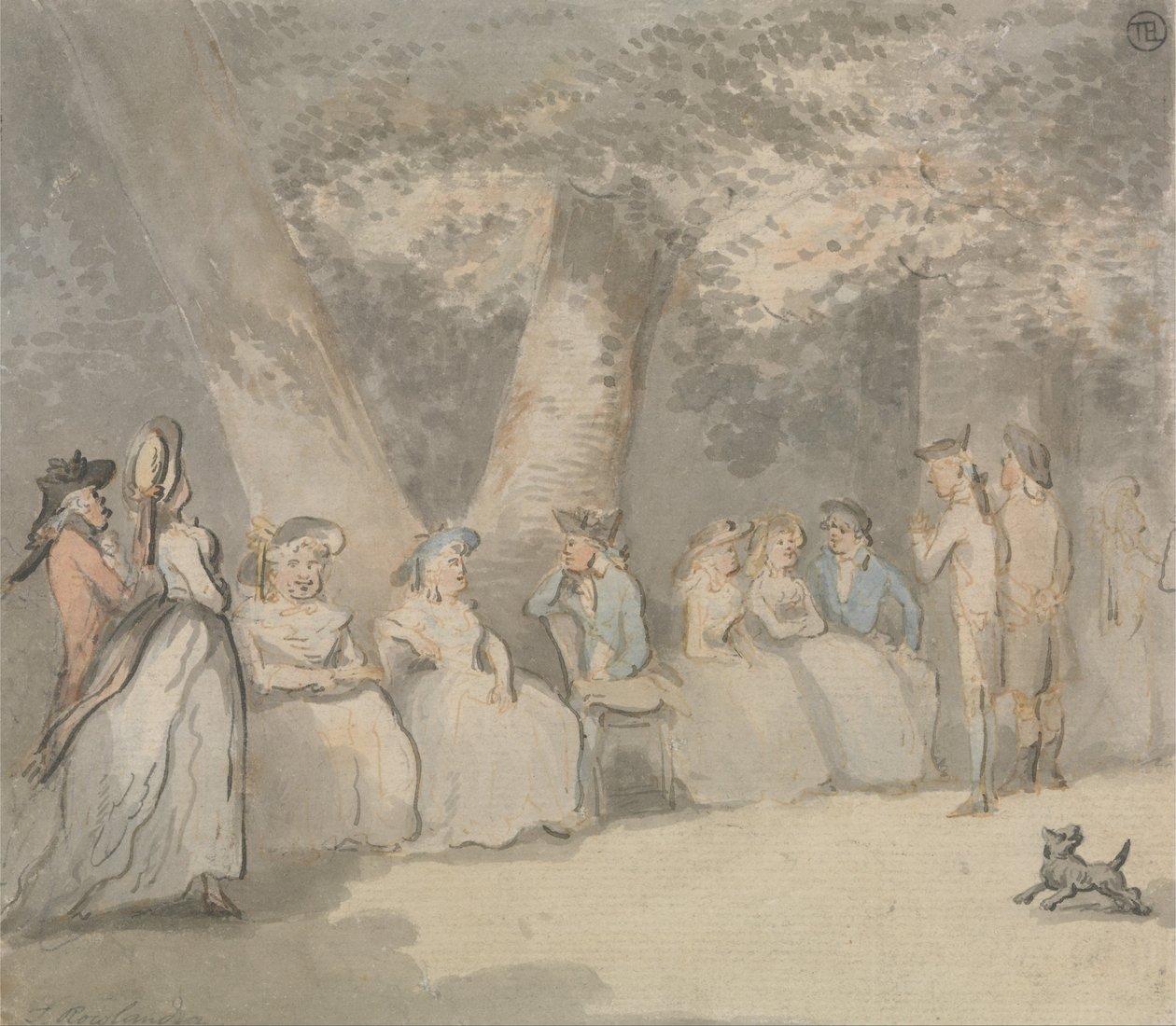 En park scene av Thomas Rowlandson
