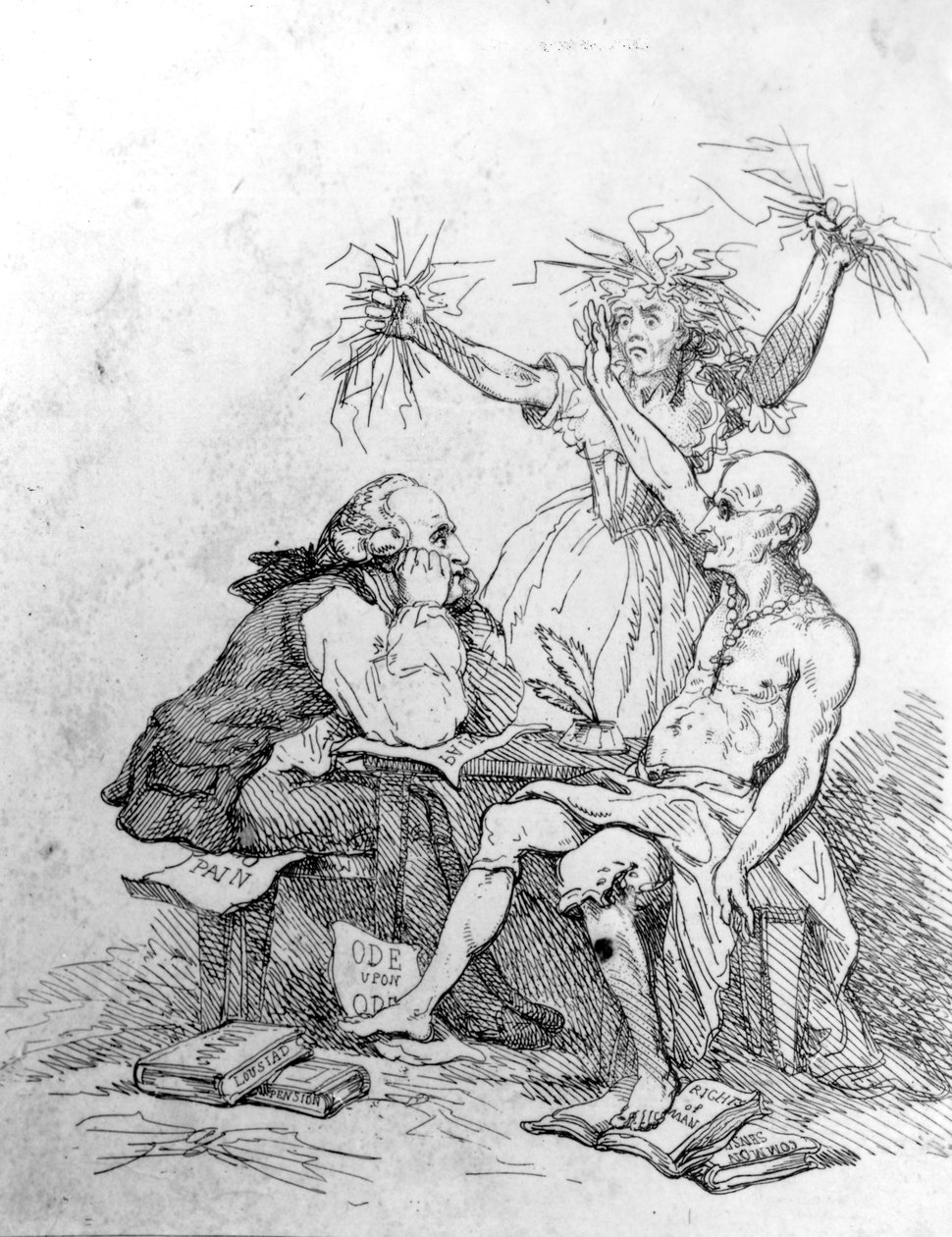Et kikk inn i Betlehem, ca. 1793 av Thomas Rowlandson