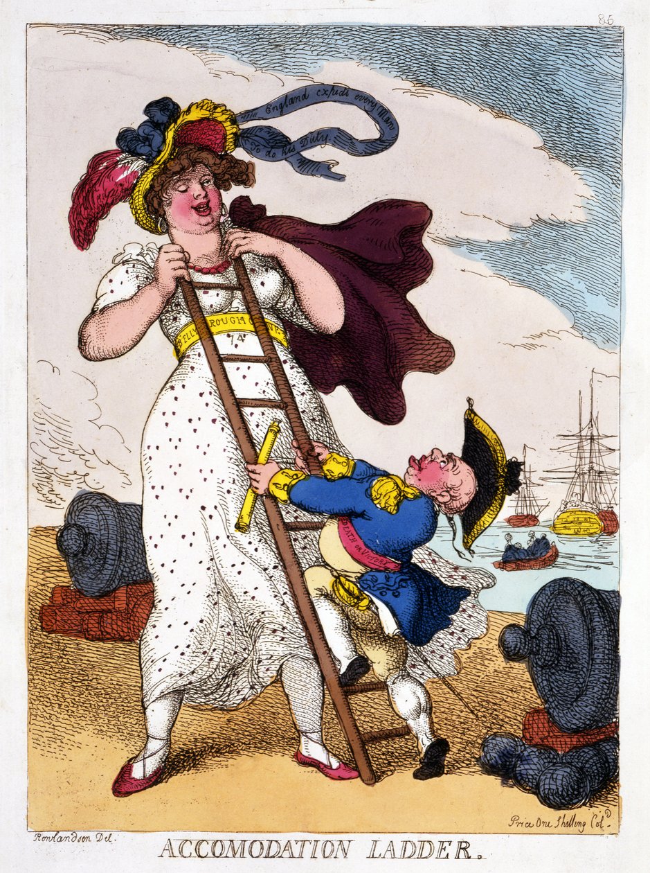 Overnattingsstige, 1811 (håndfarget gravering) av Thomas Rowlandson