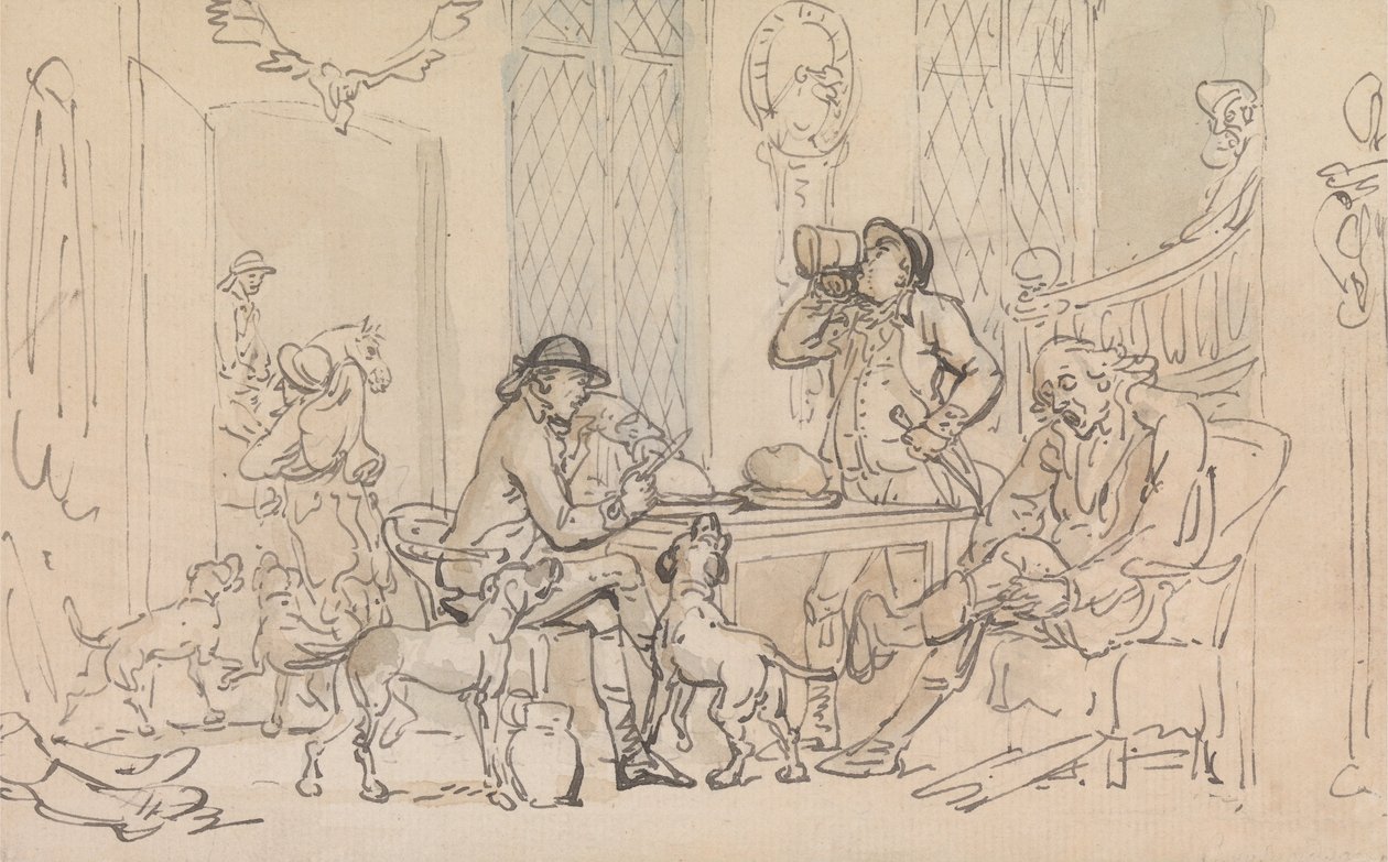 Frokost før jakten av Thomas Rowlandson