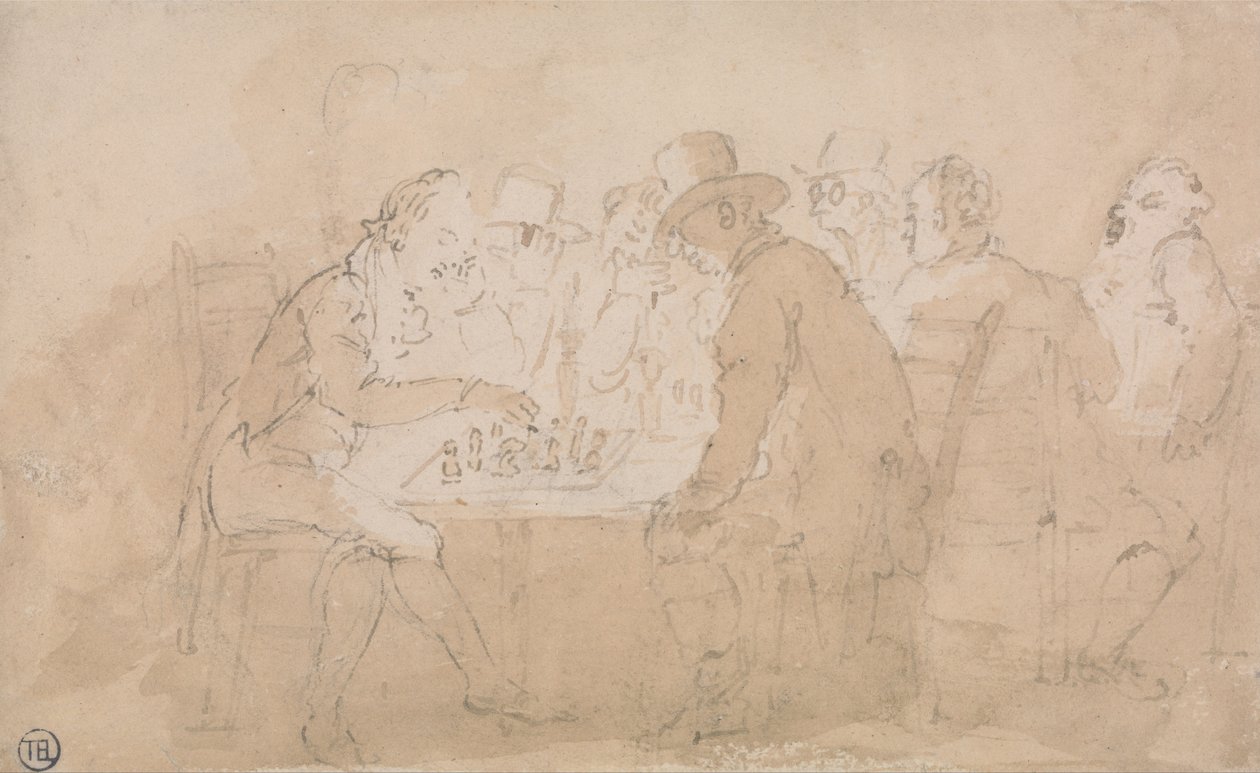 Sjakkspillere av Thomas Rowlandson