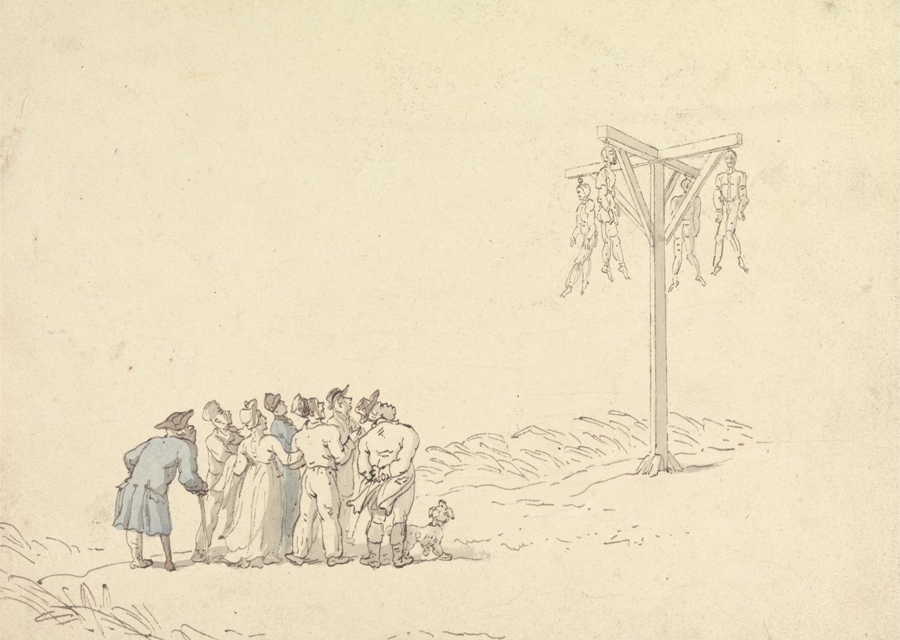 Folkemengde av en Gibbet av Thomas Rowlandson