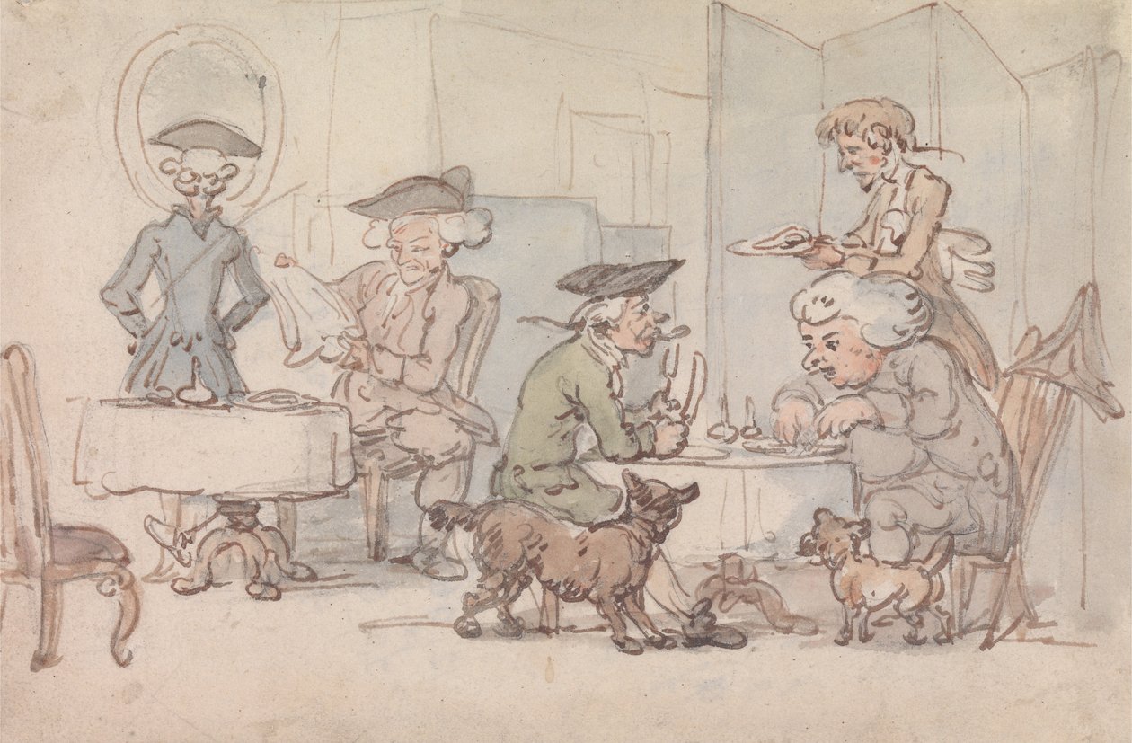 Diners i en Chop Shop av Thomas Rowlandson