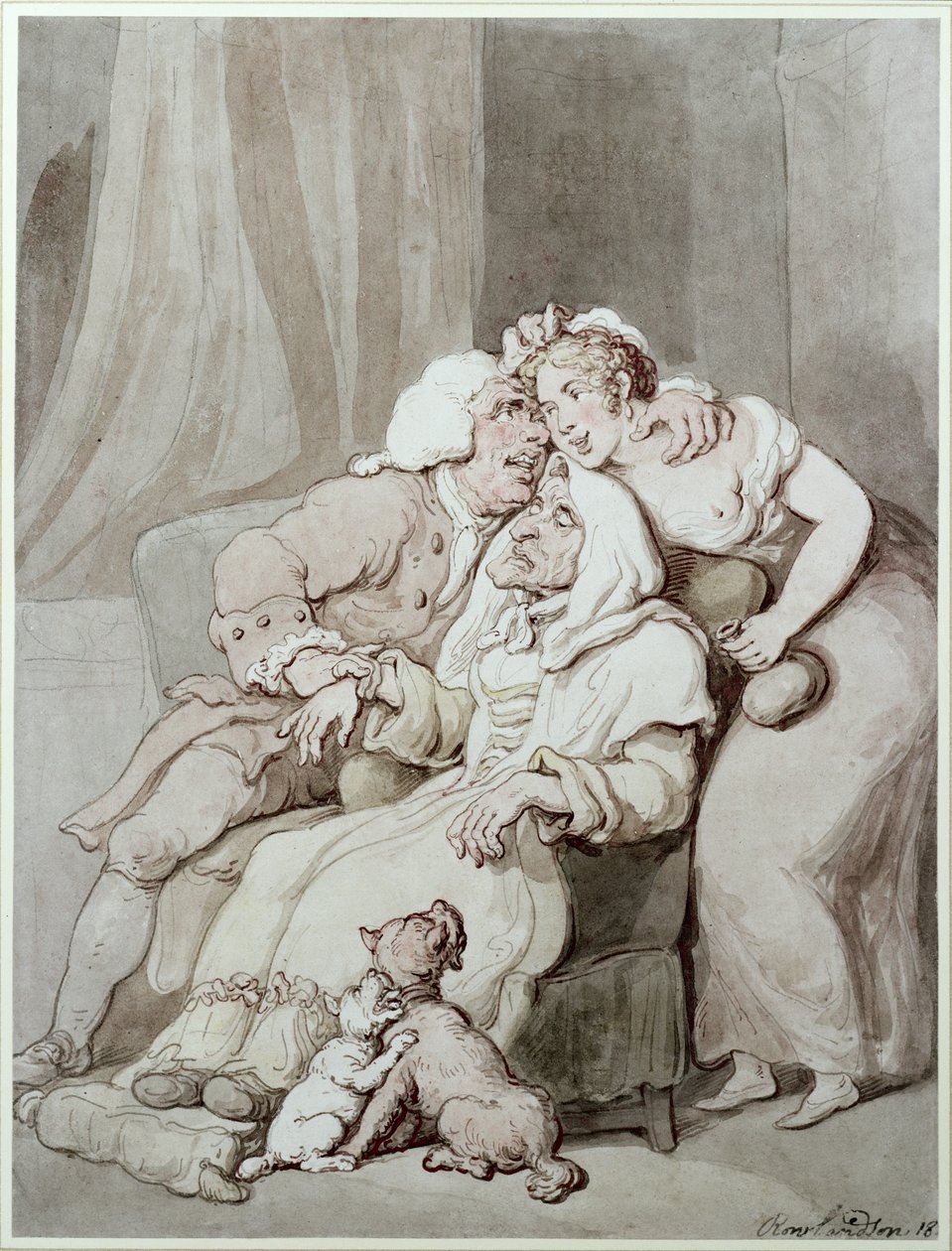 Doctor Doublepulse (wc med penn og blekk på papir) av Thomas Rowlandson