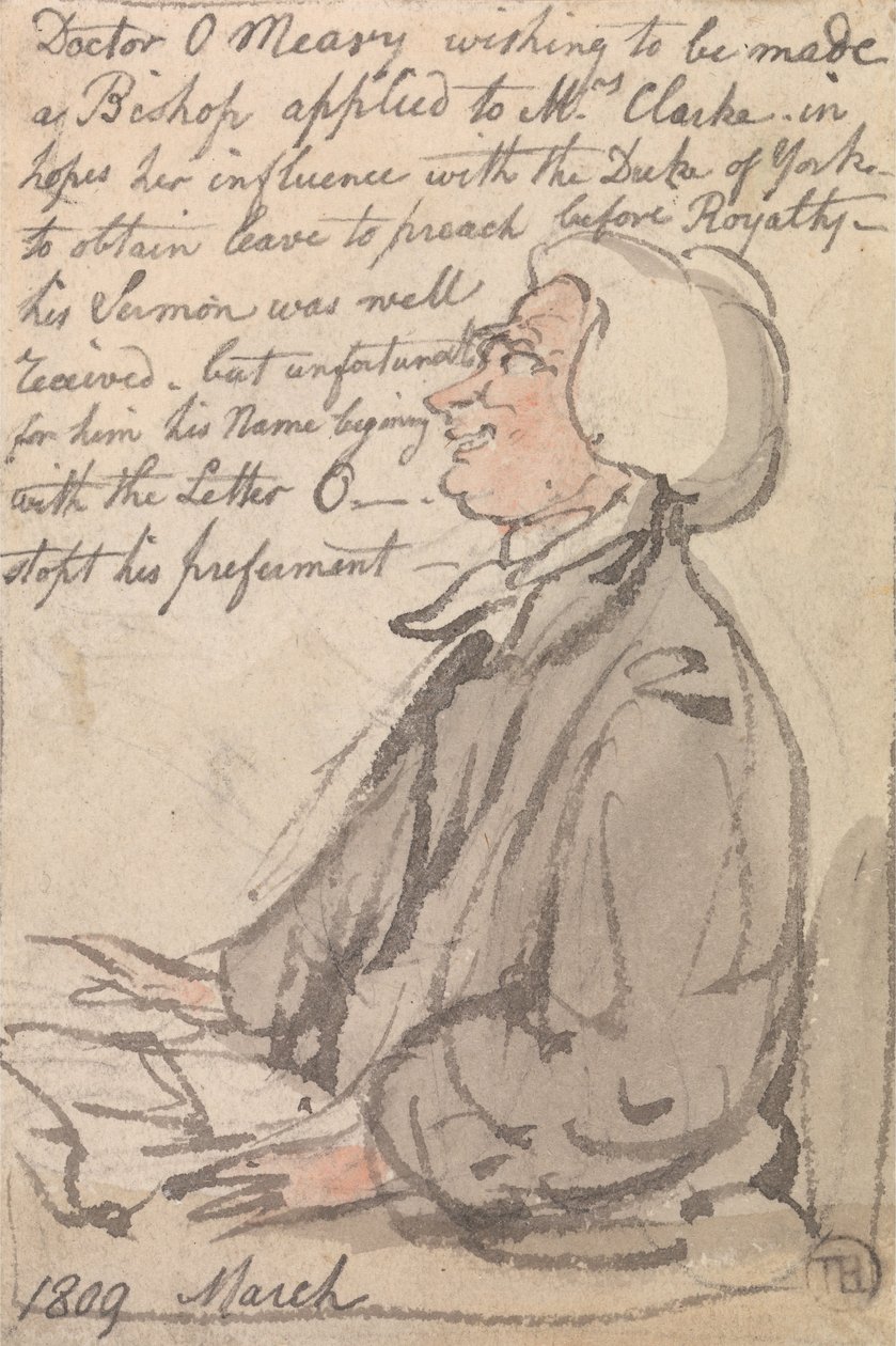 Dr OMeara Preaching av Thomas Rowlandson