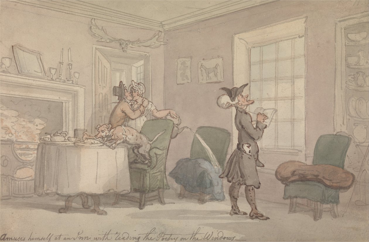 Dr. Syntax Kopiering av vinduet av Thomas Rowlandson
