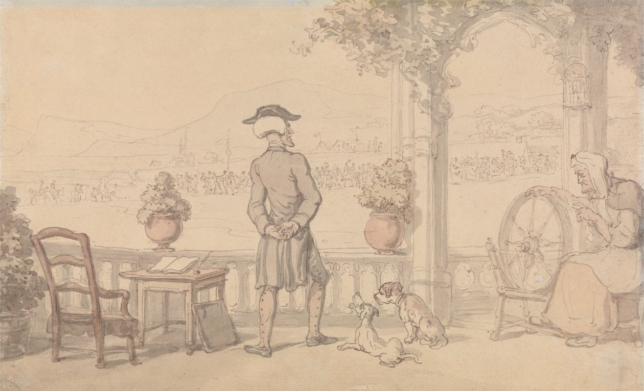 Dr. Syntax Soliloquising av Thomas Rowlandson