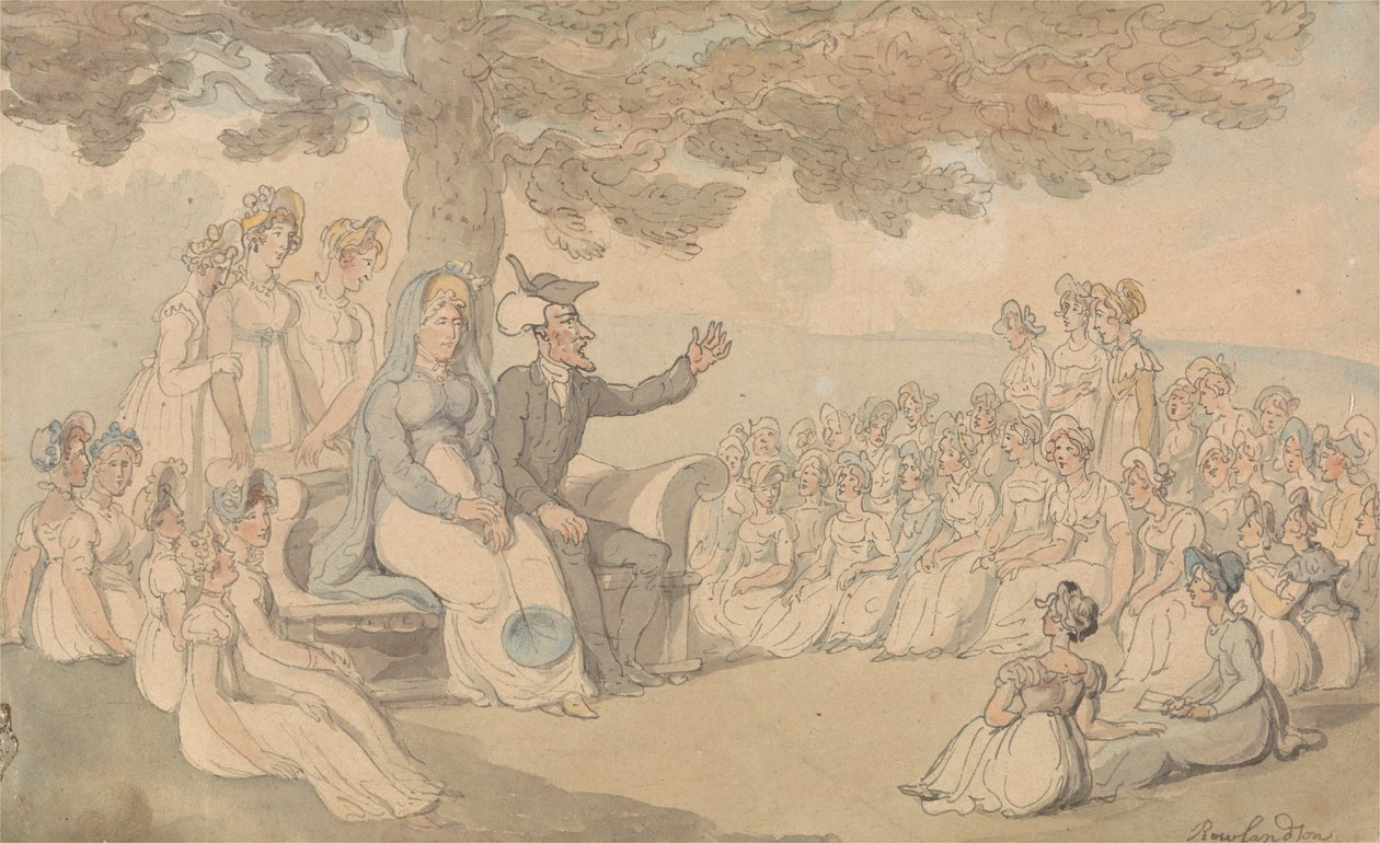 Syntax besøker en internatskole for unge damer av Thomas Rowlandson