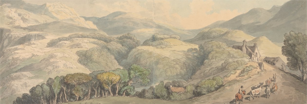 Inngang til Ffestiniog, Wales av Thomas Rowlandson