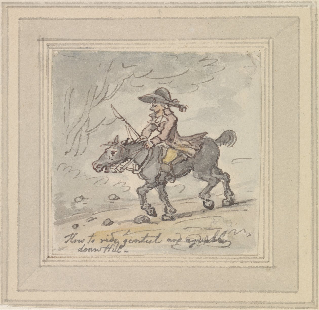 Hvordan sykle forsiktig og behagelig nedoverbakke av Thomas Rowlandson