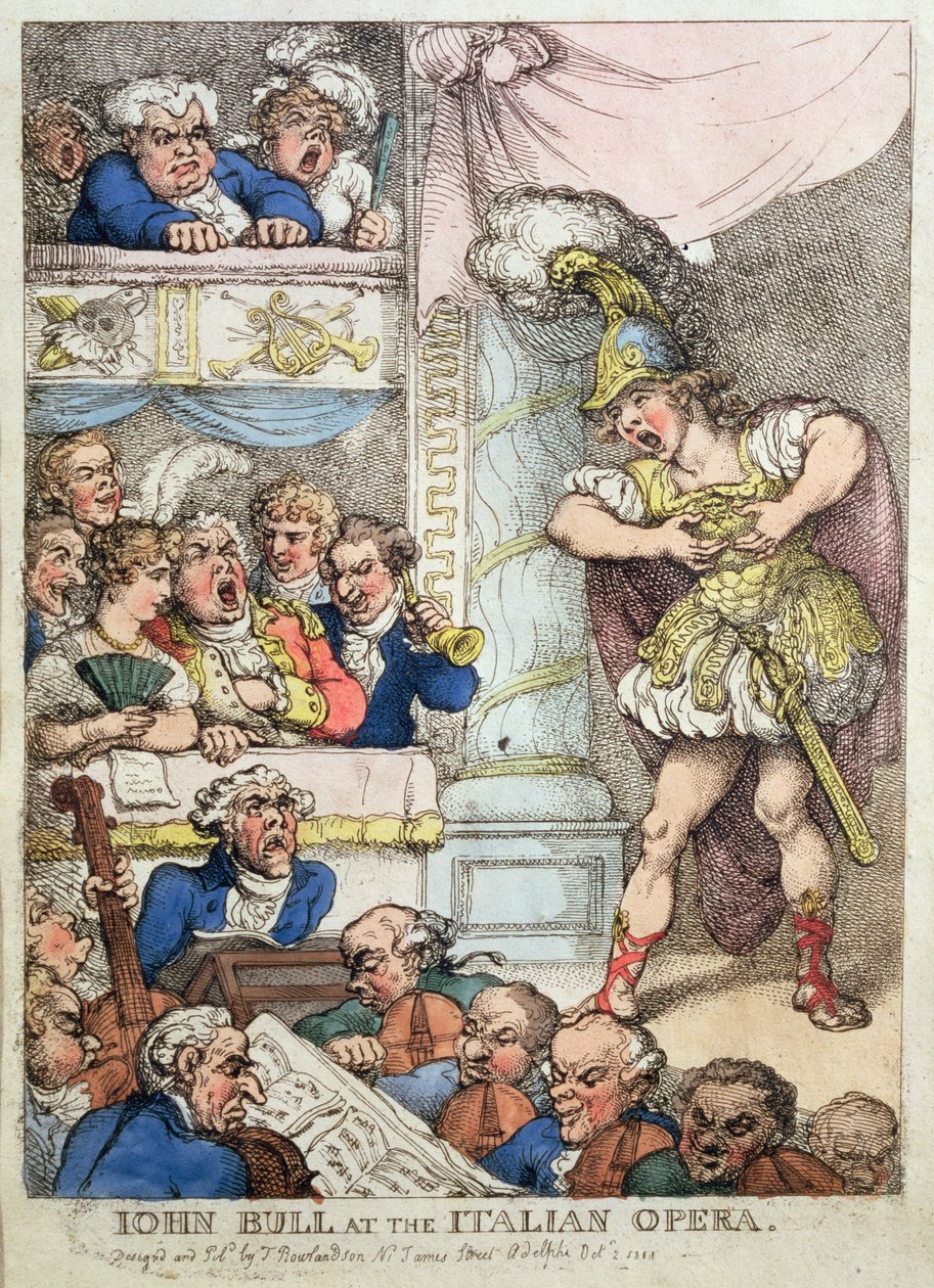 John Bull ved den italienske operaen, 1811 av Thomas Rowlandson