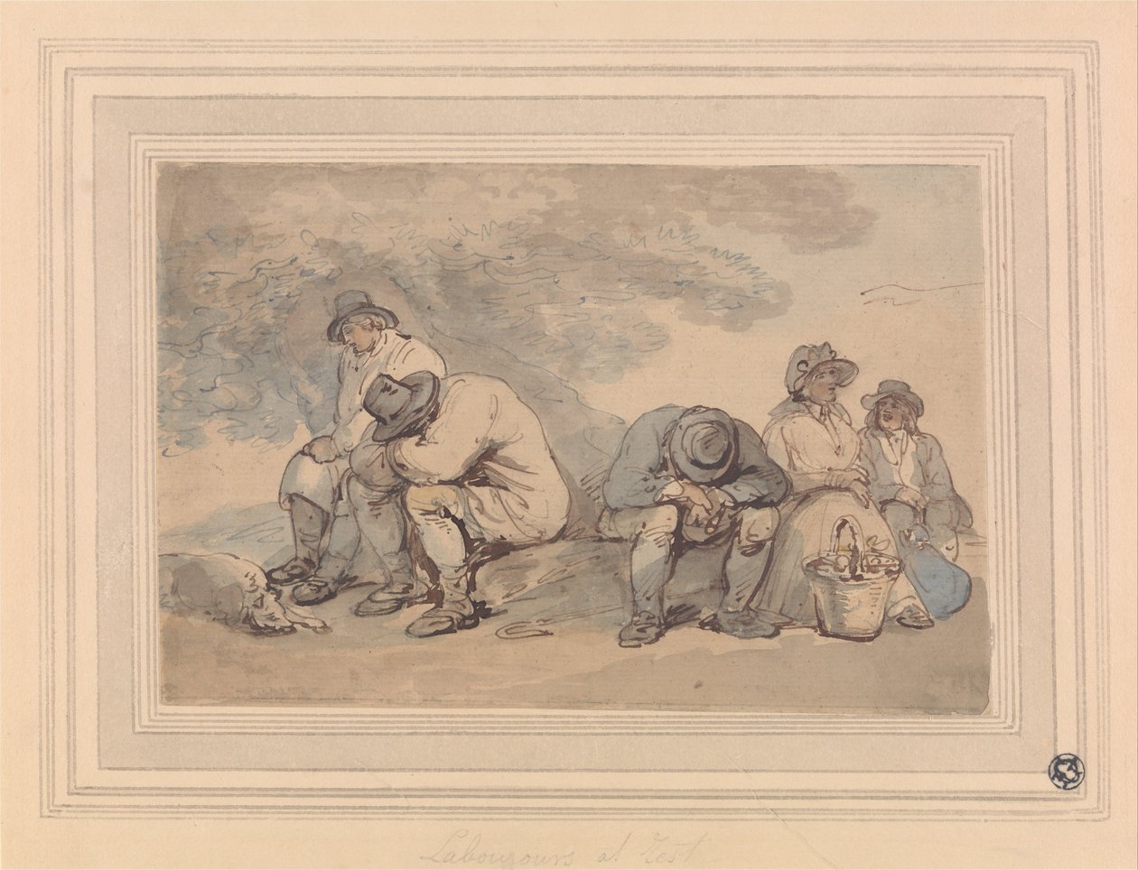 Arbeidere i hvile av Thomas Rowlandson