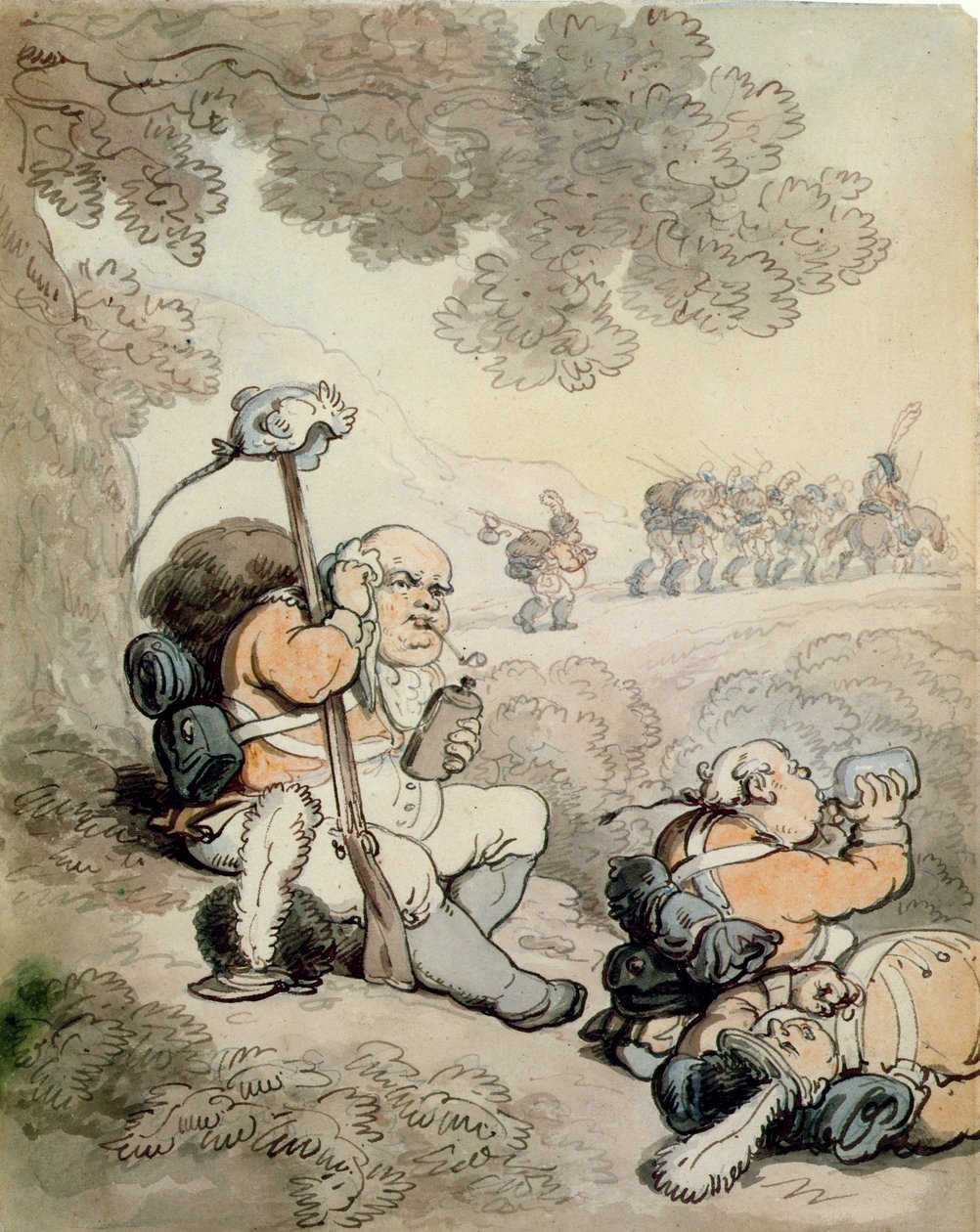 Light Infantry Volunteers, 1804 (penn og blekk og wc på papir) av Thomas Rowlandson