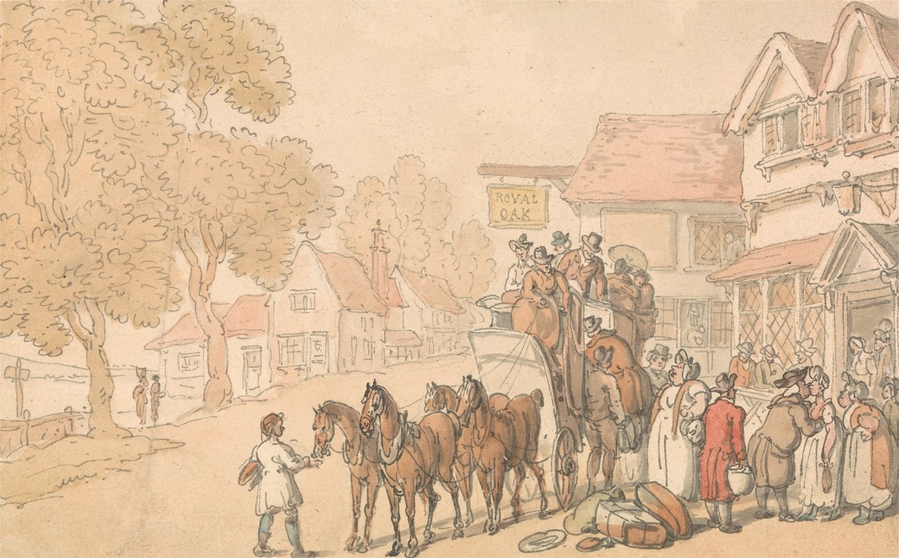 Laster inn en Stage-Coach av Thomas Rowlandson