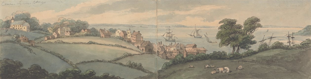 Lysons Cottage, Cowes, Isle of Wight av Thomas Rowlandson