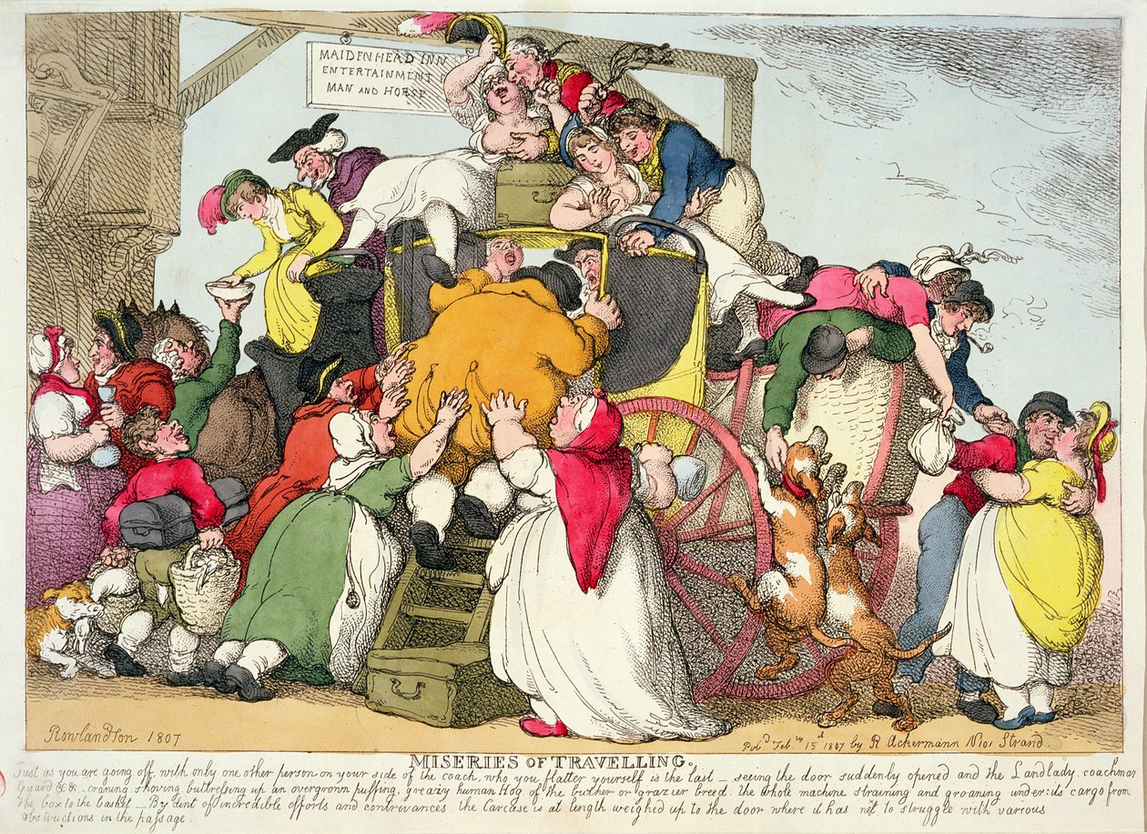 Miseries of Travelling, 1807 av Thomas Rowlandson