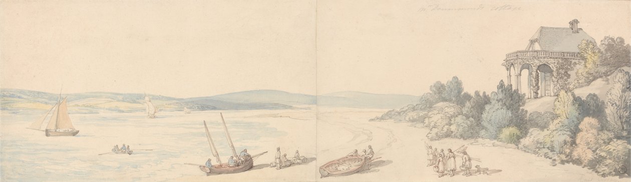 Mr. Drummonds Cottage, East Cowes, Isle of Wight av Thomas Rowlandson
