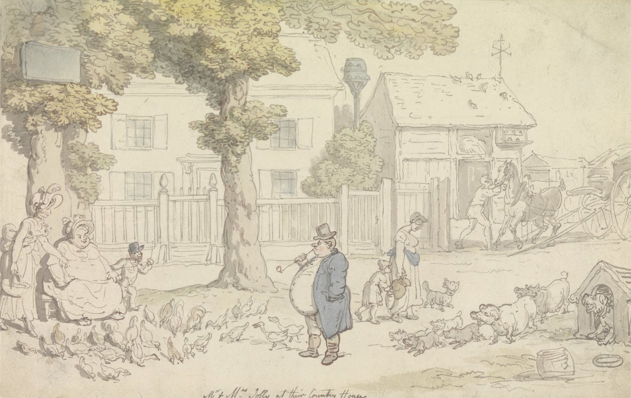 Mr. og Mrs Jolly på deres Country House av Thomas Rowlandson