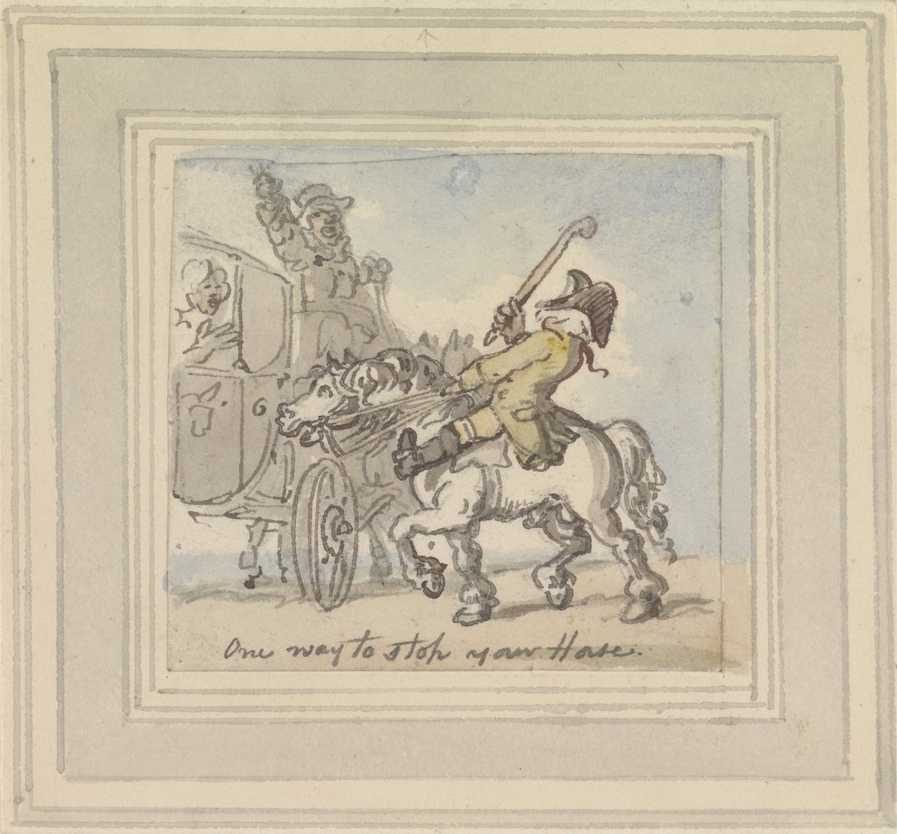 En måte å stoppe hesten din av Thomas Rowlandson