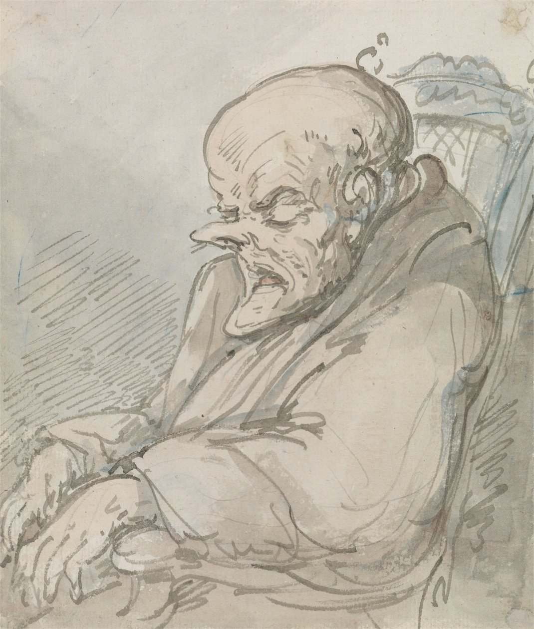 Portrett av en gammel mann av Thomas Rowlandson