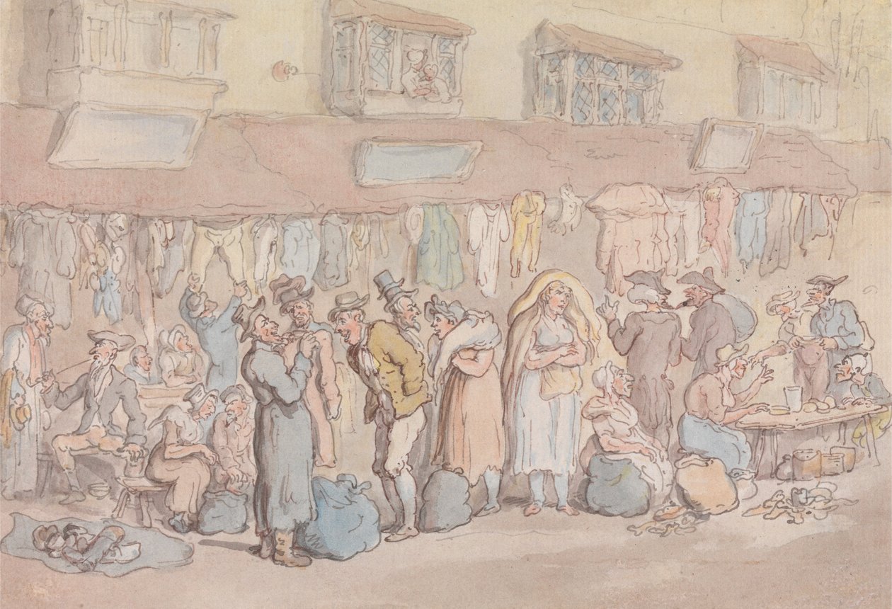 Rag Fair eller Rosemary Lane av Thomas Rowlandson