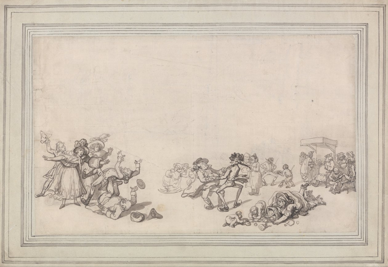 Skating på Serpentine av Thomas Rowlandson