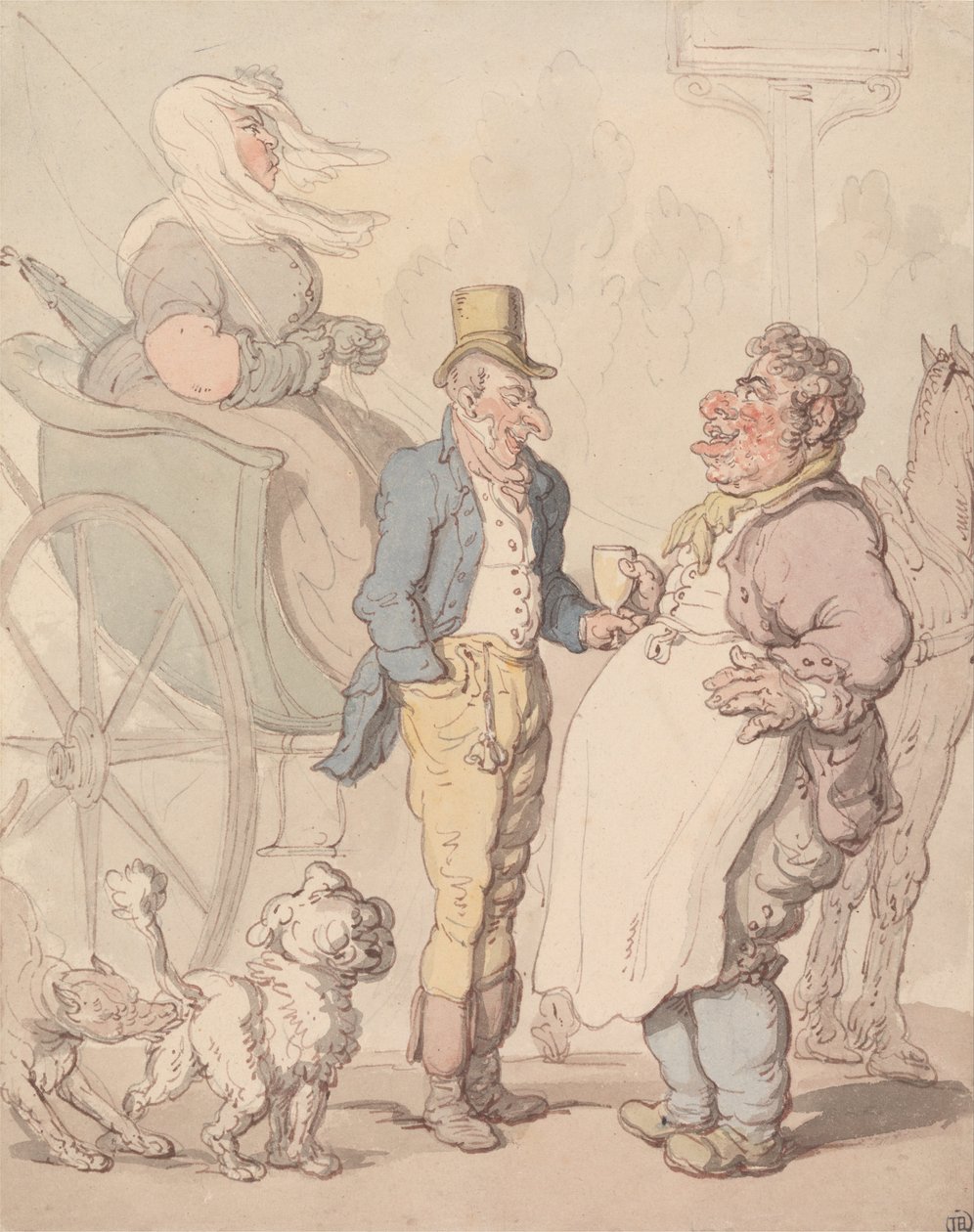 Slank Billy tar forfriskning av Thomas Rowlandson