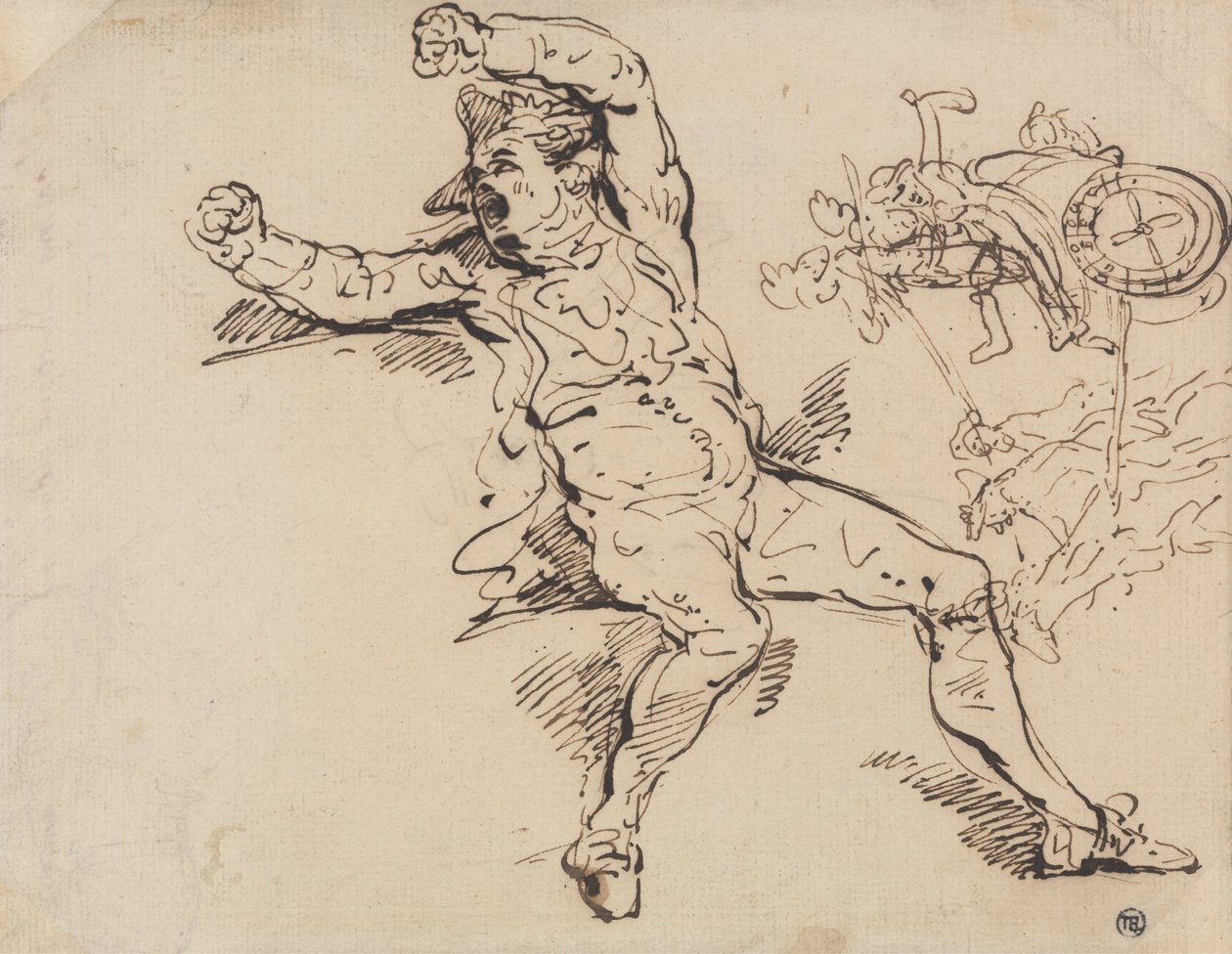 Studie av en ropende mann av Thomas Rowlandson
