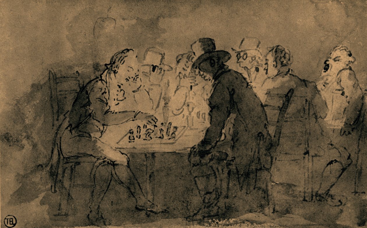 Sjakkspillerne av Thomas Rowlandson