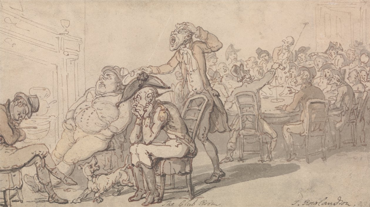 Club -rommet av Thomas Rowlandson