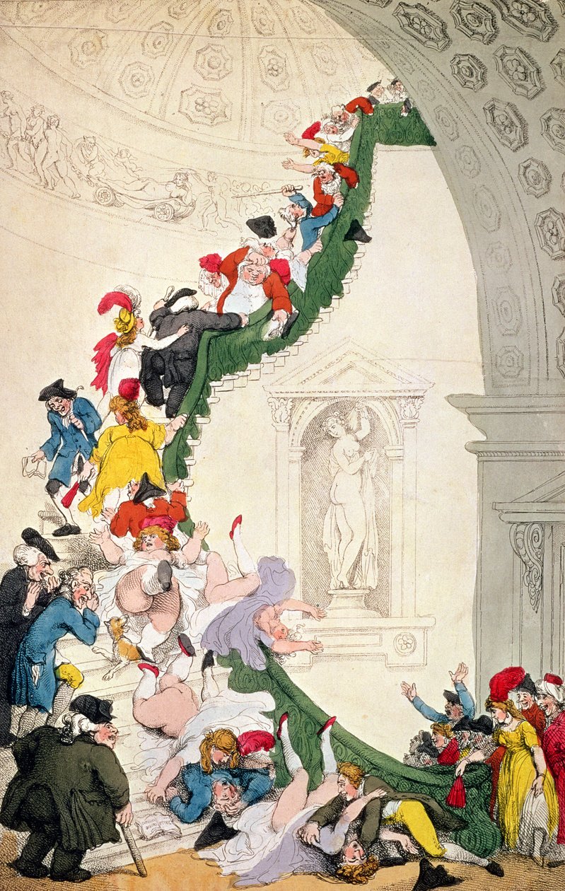 The Exhibition Stare Case, ca.1800 av Thomas Rowlandson
