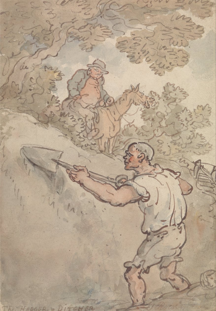 The Hedger and Ditcher av Thomas Rowlandson