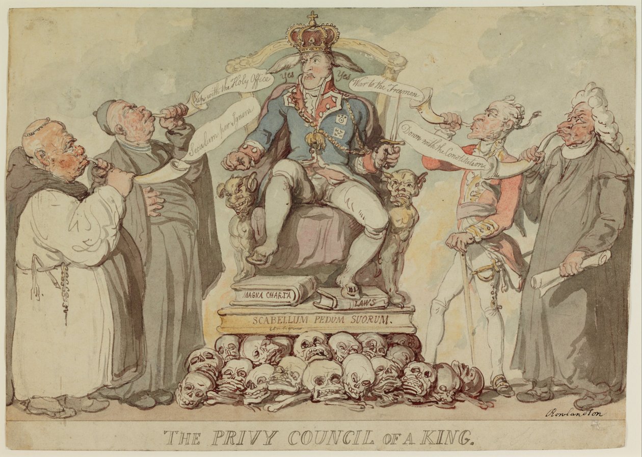 Privy Council of a King av Thomas Rowlandson