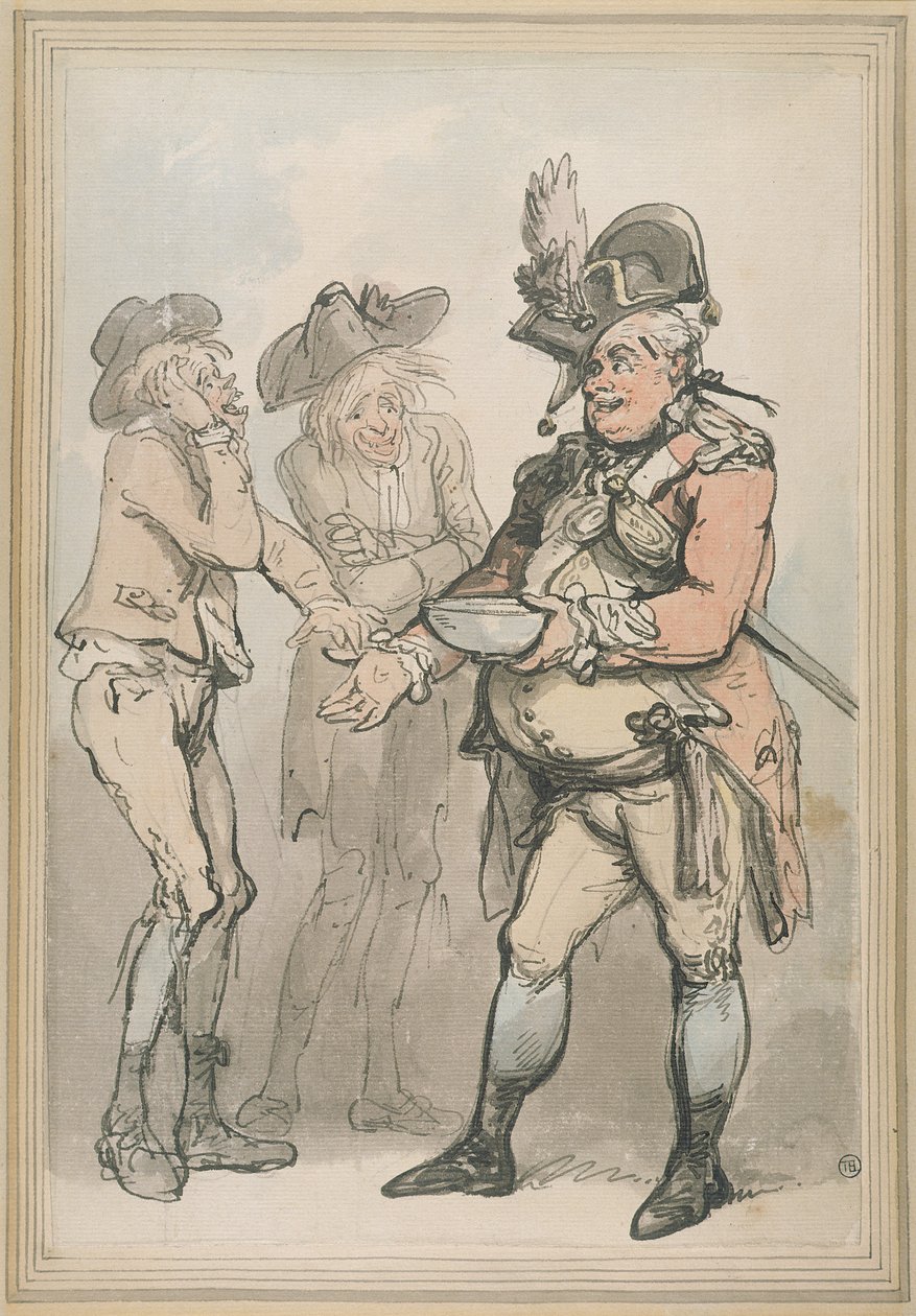 The Recruiting Sergeant, ca. 1790 (penn og blekk og wc på papir) av Thomas Rowlandson